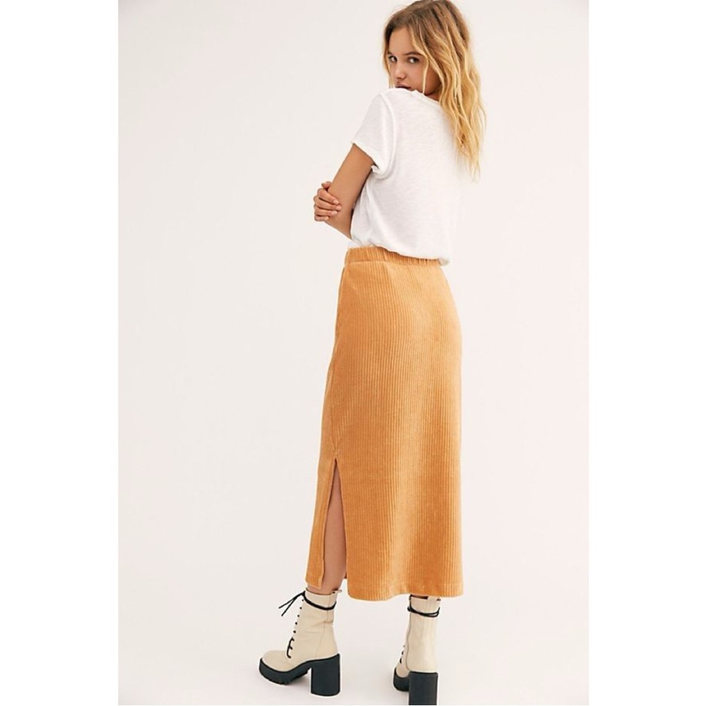 Free People Helen Rib Tube Skirt